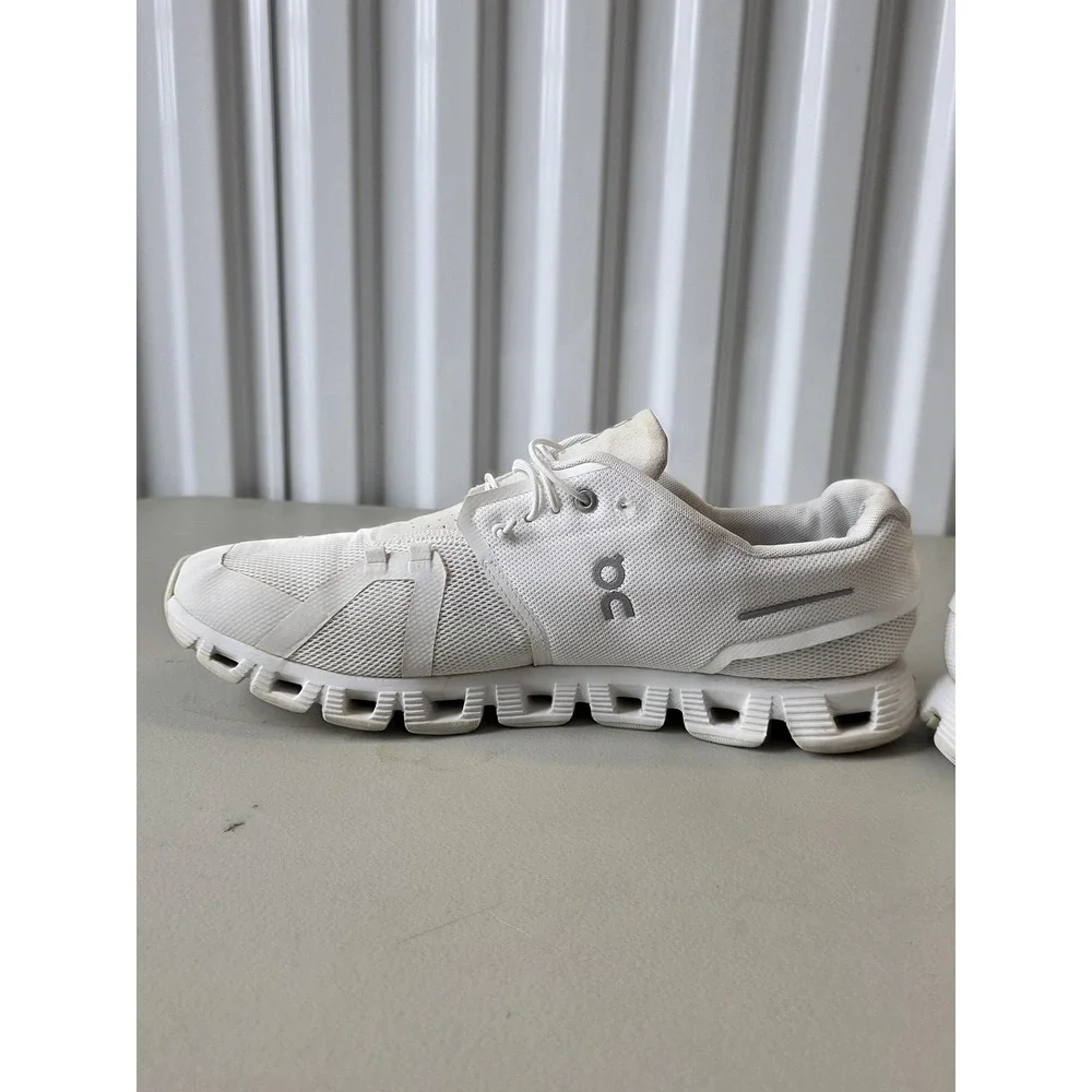 On Cloud Running Shoes Mens Size 12 White Mesh Low Top Sneakers